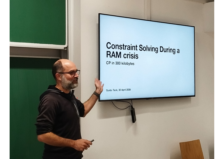 Guido Tack: “Constraint Solving During a RAM Crisis: CP in 300 Kilobytes”